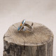 Bague en argent et turquoise cuivrée