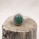 Bague en argent et agate verte