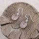 Boucles d'oreilles en argent et quartz rose