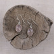 Boucles d'oreilles en argent et quartz rose