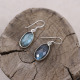 Boucles d'oreilles en argent et labradorite