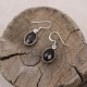 Boucles d'oreilles en argent et quartz fumé