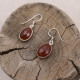 Boucles d'oreilles en argent et cornaline