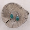 Boucles d'oreilles en argent et agate verte