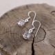 Boucles d'oreilles en argent et diamant d'Herkimer