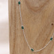 Collier en argent et agate verte