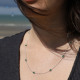 Collier en argent et agate verte