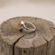 Bague en argent et citrine