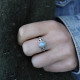 Bague en argent et larimar