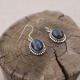 Boucles d'oreilles en argent et labradorite