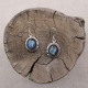 Boucles d'oreilles en argent et labradorite