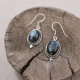 Boucles d'oreilles en argent et labradorite