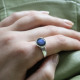 Bague en argent et labradorite