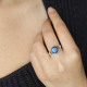 Bague en argent et labradorite