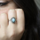 Bague en argent et larimar