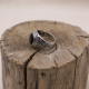 Bague en argent et onyx