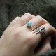 Bague en argent et turquoise