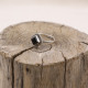 Bague en argent et onyx