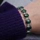 Bracelet en argent et malachite