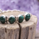 Bracelet en argent et malachite