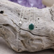 Collier en argent et agate verte