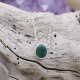 Collier en argent et agate verte