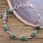 Bracelet en argent et racine d'Emeraude
