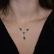 Collier en argent avec agate verte