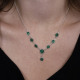 Collier en argent avec agate verte