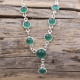 Collier en argent avec agate verte