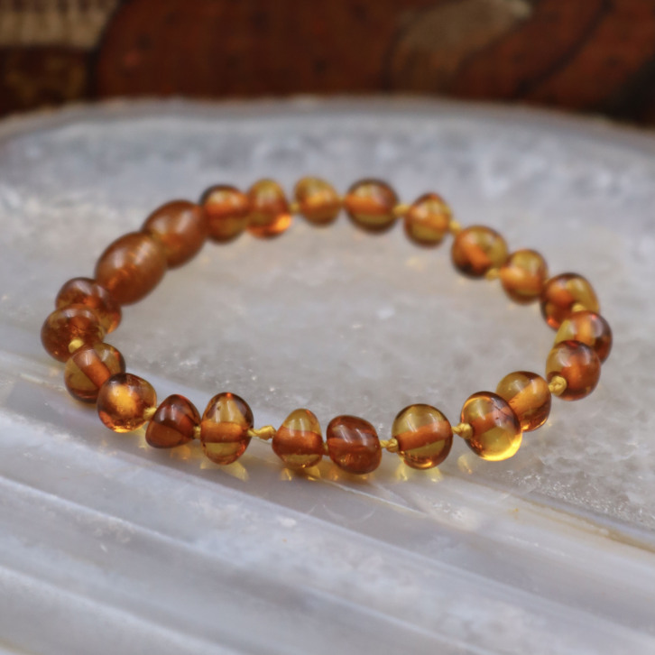 Bracelet pierre ambre - enfant