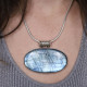 Pendentif en argent et labradorite