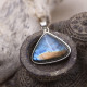 Pendentif en argent et labradorite