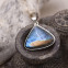 Pendentif en argent et labradorite