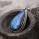 Pendentif en argent et labradorite