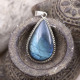 Pendentif en argent et labradorite