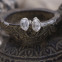 Boucles d'oreilles "puce" en argent et diamant Herkimer