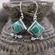 Boucles d'oreilles en argent et malachite