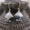 Boucles d'oreilles en argent et opale dendritique