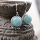 Boucles d'oreilles en argent et amazonite