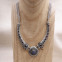 Collier en argent avec labradorite et grenat