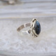 Bague en argent et labradorite