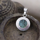 Pendentif en argent et labradorite