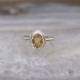 Bague en argent et citrine