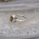 Bague en argent et citrine