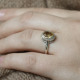 Bague en argent et citrine