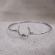 Bracelet rigide en argent - lune