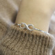 Bracelet rigide en argent - infini