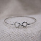 Bracelet rigide en argent - infini