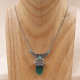 Collier en argent et agate verte